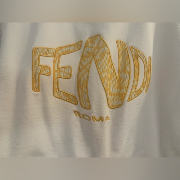 Fendi Logo Embroidered Cropped Sweatshirt - Picture 8 of 12